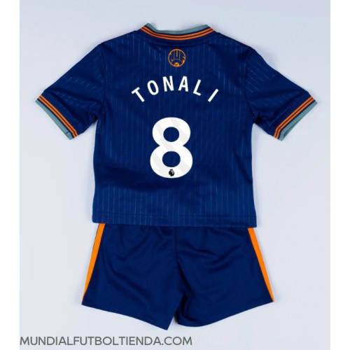 Camiseta Newcastle United Sandro Tonali #8 Tercera Equipación Replica 2025-26 para niños mangas cortas (+ Pantalones cortos)